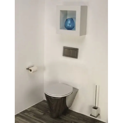 miniLOO Wall-Mounted Stainless Steel Toilet