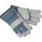 Leather Palm Gloves Cowhide Shirred S Pr