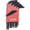 Hex Key Set, L Shaped, 3/64 to 3/8 Inch, Alloy Steel, 13 Pc