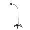 LED Task Light, 4 LEDs, Flex Arm, 25 Inch Reach Size, Mobile Floor Stand, Black