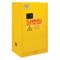 Flammable Storage Cabinet, Manual, 1 Door, 16 Gallon, Yellow