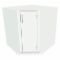 Armoire d'angle, taille 32-7/8 x 22 x 35-1/8 pouces, blanc perle