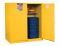 Verticale veiligheidskast voor vaten, vatensteun, 110 gal, 1 plank, 2 M / C-deur, geel