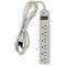 6 ft. Surge Protector Outlet Strip, White, No. of Total Outlets 6