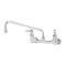 Double Pantry Faucet, Wall Mt., 8 Inch Centers, 12 Inch Swing Nozzle