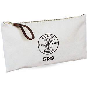 Klein Tools 5539NAT Canvas Zipper Bag- Consumables Natural