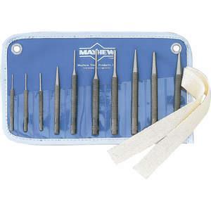 Mayhew Assorted Brass Punch Tool Kit, SAE, 3/8 in. and 1/4 in