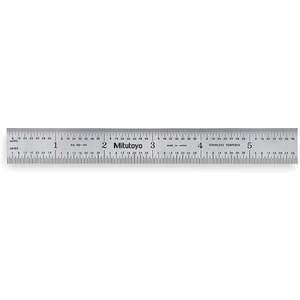 Mitutoyo 182-105 Series 182 Wide Rigid Steel Rule, 6 x 150 mm