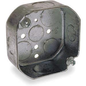 Octagon  Steel  Junction Box  Gray Raco  4 in 