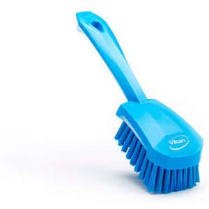 Vikan 41925 Short Handle Scrubbing Brush- Stiff, White