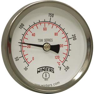 Winters TSW172LF. Thermometer, Analog, -40-280 Deg, 1/2in NPT