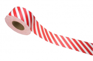 Red and White Striped Flagging Tape 1 3/16" x 300' 