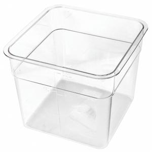 Crestware 7-1/4 x 7-1/4 x 4 Plastic Square Storage Container, Clear Clear Plastic SQC2