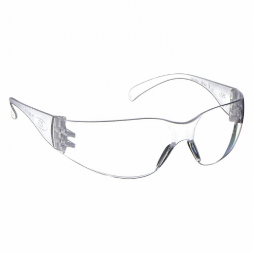 Safety Glasses, Uncoated, Wraparound Frame, Frameless, Clear, Clear, Unisex