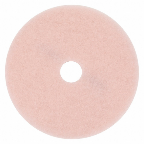 Burnishing Pad, Pink, 24 Inch Dia, Polyester, Round, 1 Inch Thick