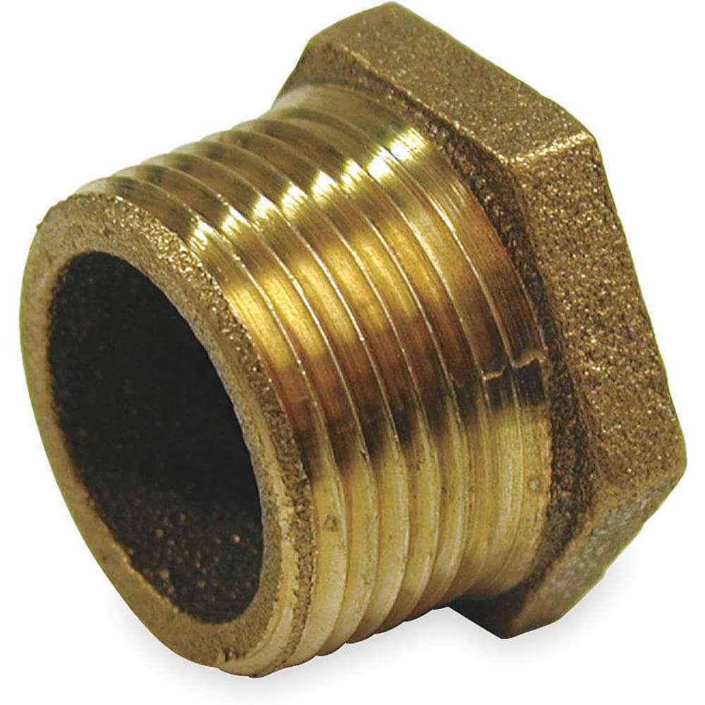 Hex Bushing 1/2 x 1/4 Inch Red Brass