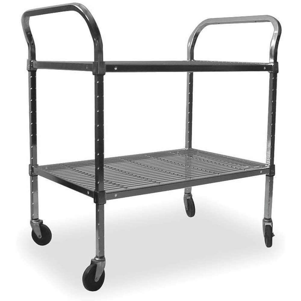 WIRE CART,3 SHELF,36X24X39,ZINC