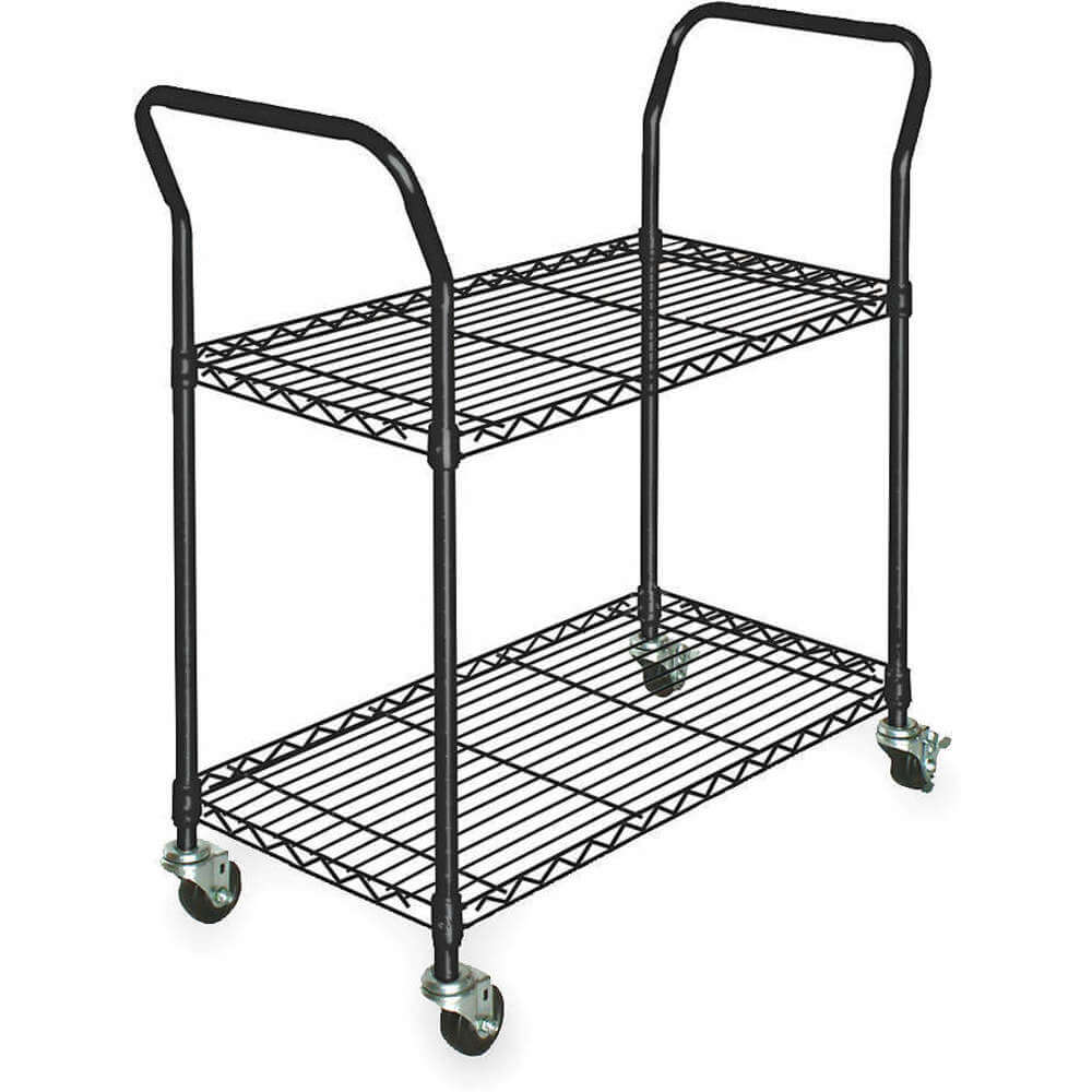 Wire Cart 2 Shelf L41 x W18 x H39 Inch