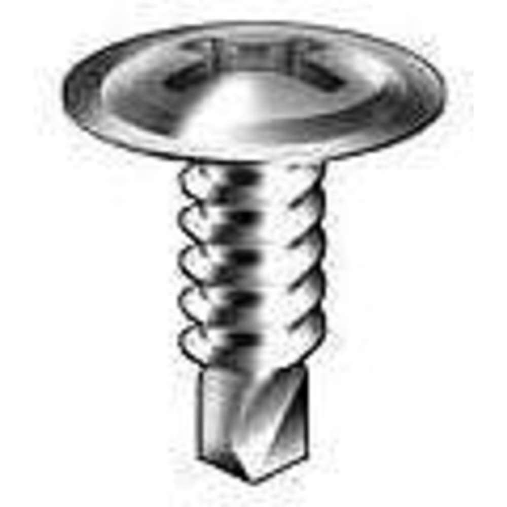 Self Drilling Screw, 8-18 Thread Size, SS, 3/4 In Lg., Xylan, 2 Drive Size