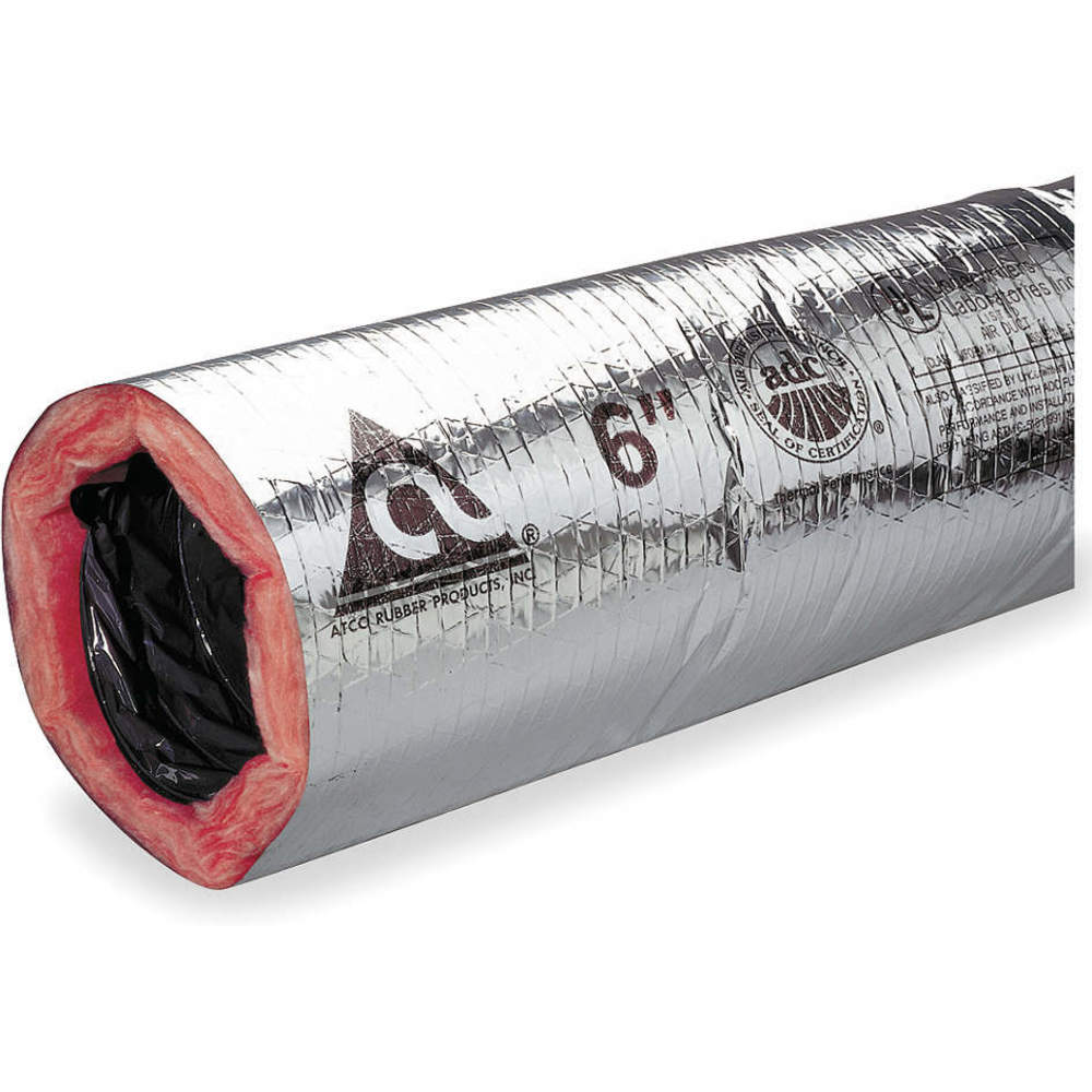 ATCO 13602504 Insulated Flexible Duct,4" Dia. 