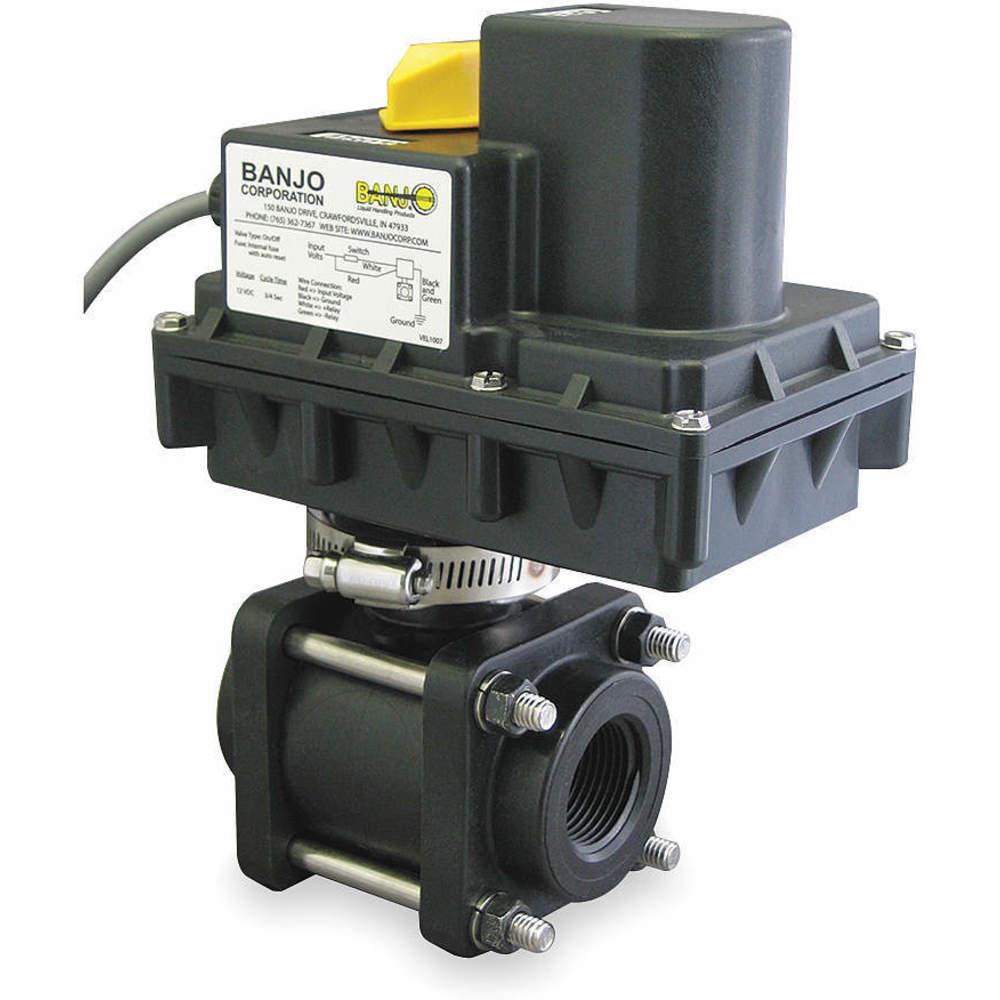 Banjo EV100FP | Flange Electric Valve, On/Off, 1 Inch, 3/4 Response ...