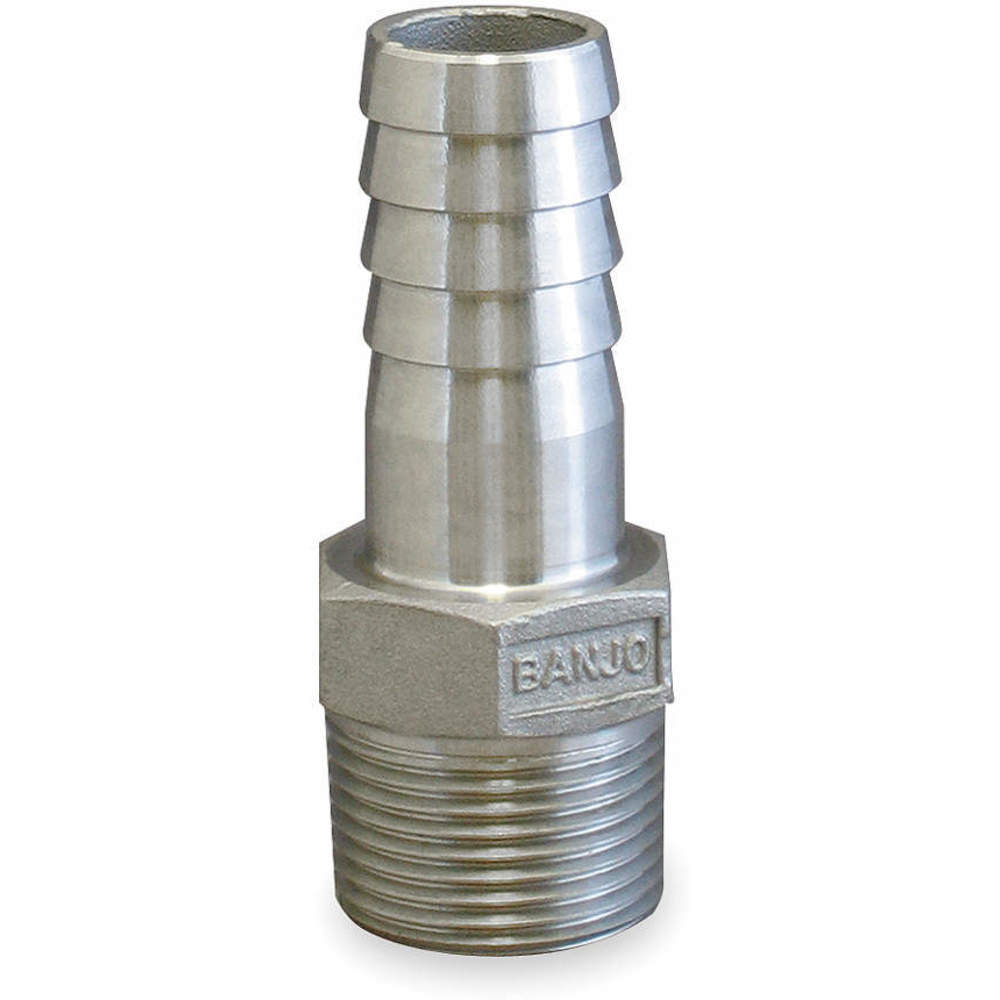 1/2 NPT Male x 1/2 Barbed 1/2 NPT Male x 1/2 Barbed Banjo Corporation Adapter Banjo HB050SS Stainless Steel 316 Hose Fitting 