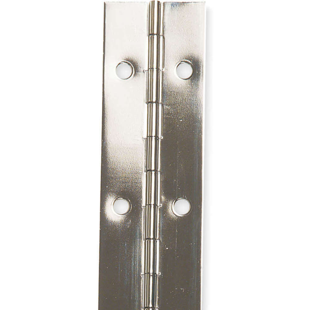 Pack of 2 1CCE4, 4 ft Battalion Piano Hinge With Holes Length Steel 1-1/2 Width 