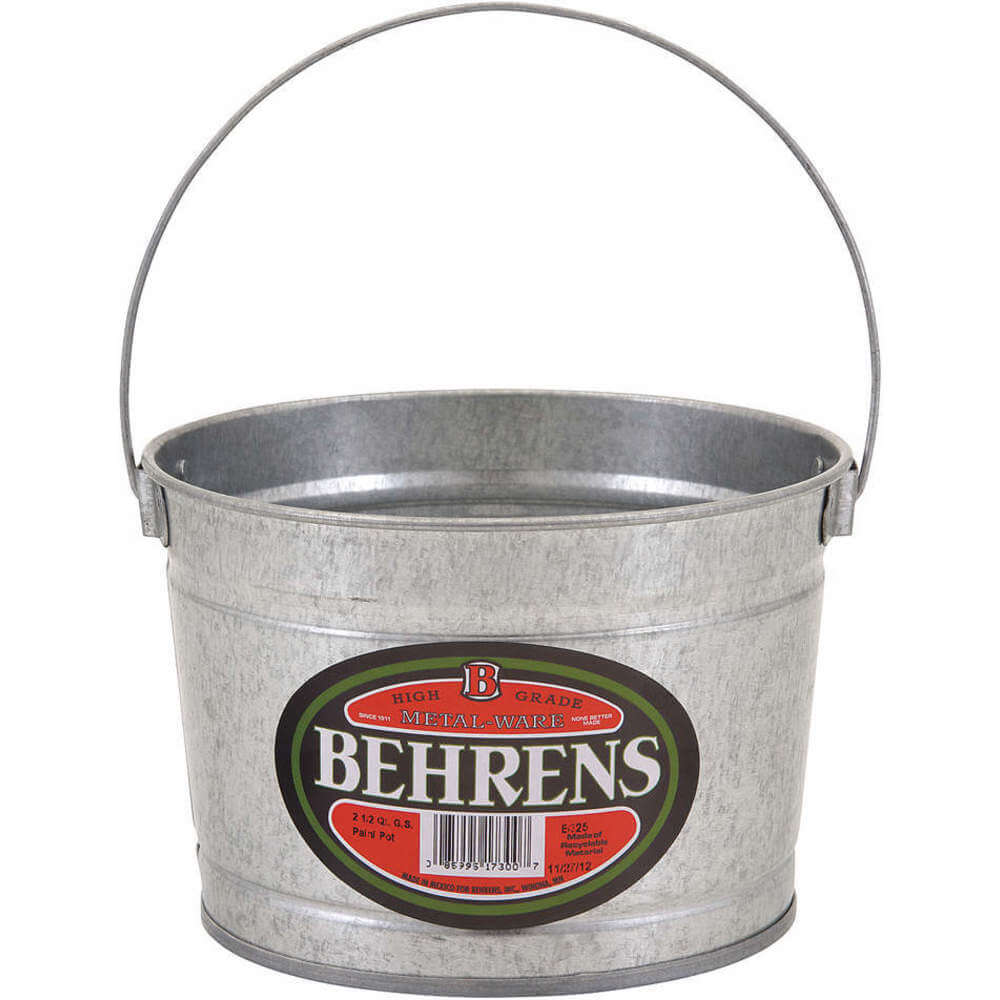 Behrens B325 | Pail 0.62 Gal. Steel | 36LJ02 | Raptor Supplies Worldwide