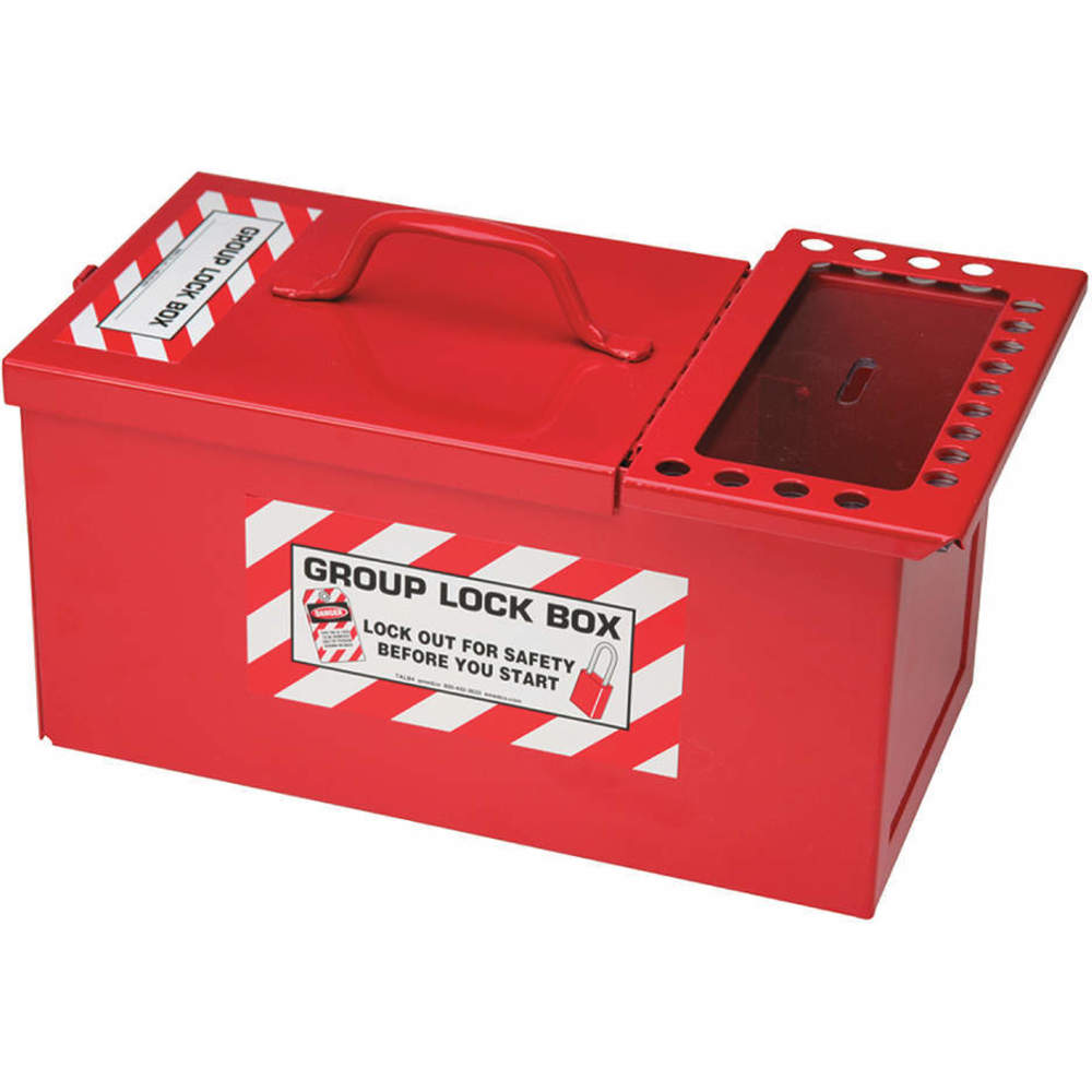 Brady 105716 Group Lockout Box 50 Locks Max Red 3PDE3 Raptor