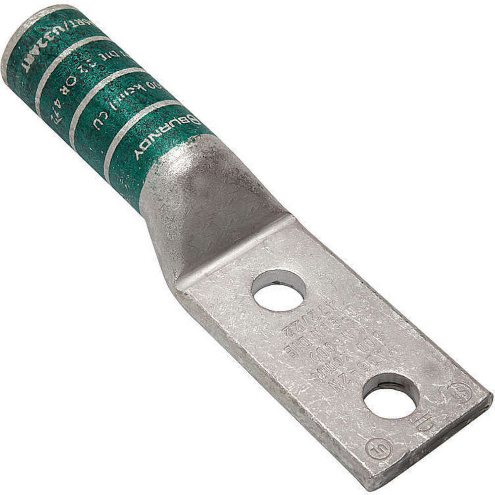 Burndy YA272N 22C349 Long Barrel Cu Lug 2 Hole 3/0 Awg