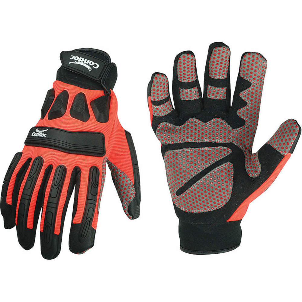 Synthetic Leather Black Mechanics Gloves