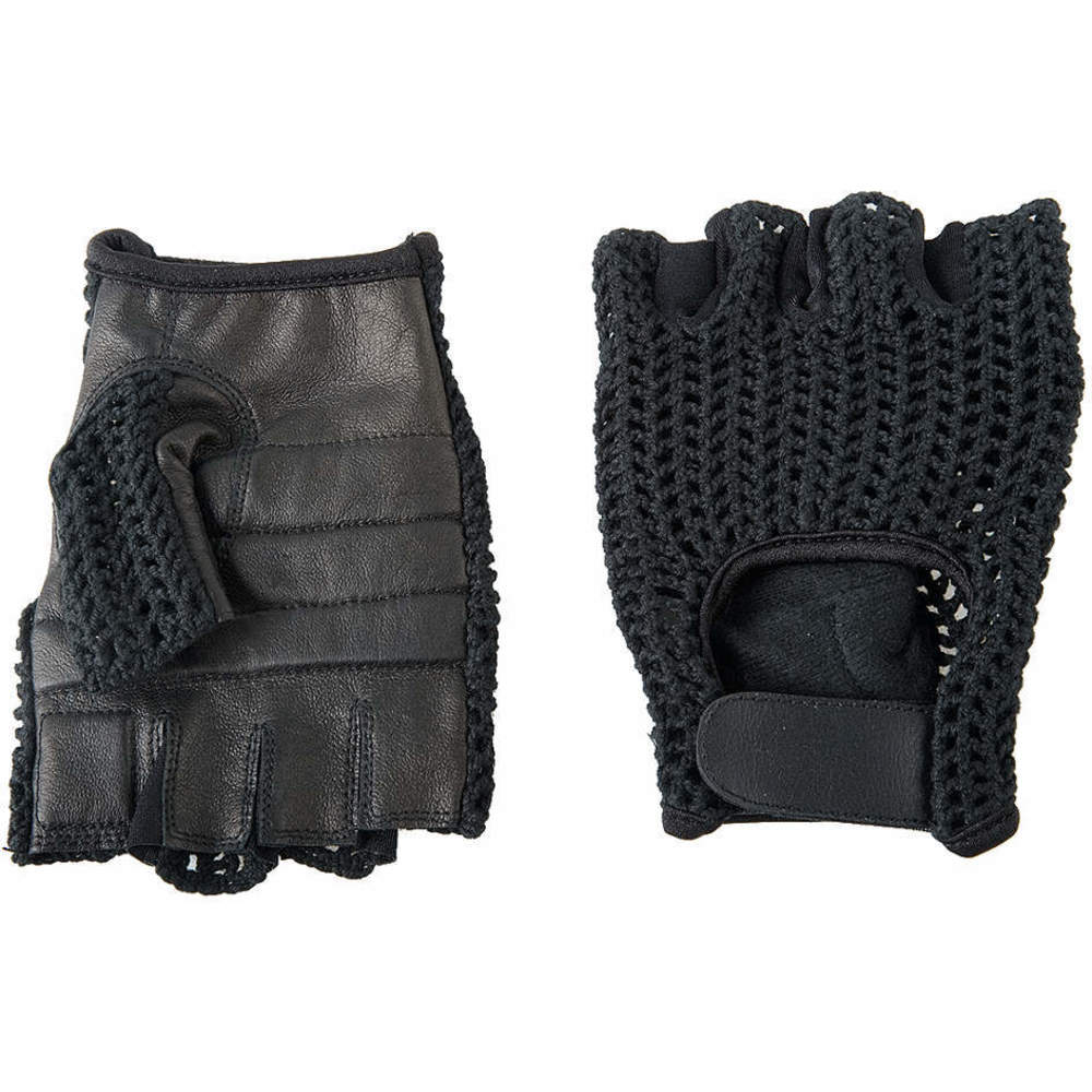 CONDOR Mechanics Gloves Fingerless Pigskin Hook And Loop Cuff