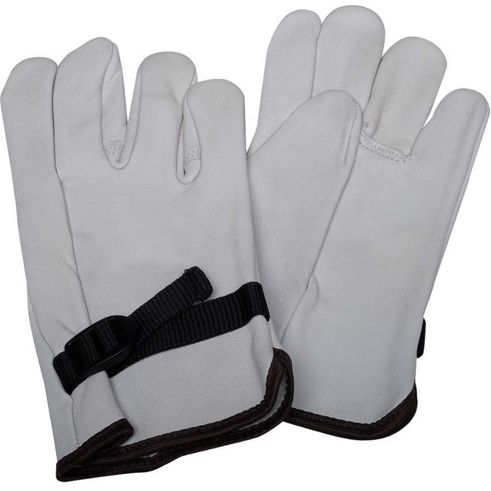 Electrical Gloves Protector, White, Cinch Cuff