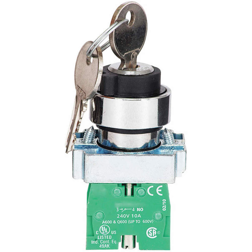 Selector Switch 2 Position Keyed 22mm