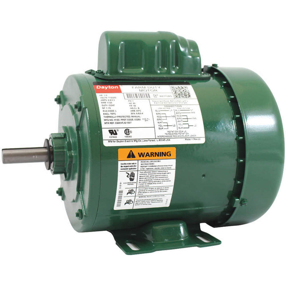 Farm Duty Motor Capacitor Start TEFC 1/3hp 1725rpm