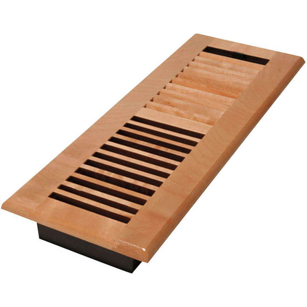 Decor Grates WML412N 5TFL8 4 x 12 Louvered Solid Maple Natural