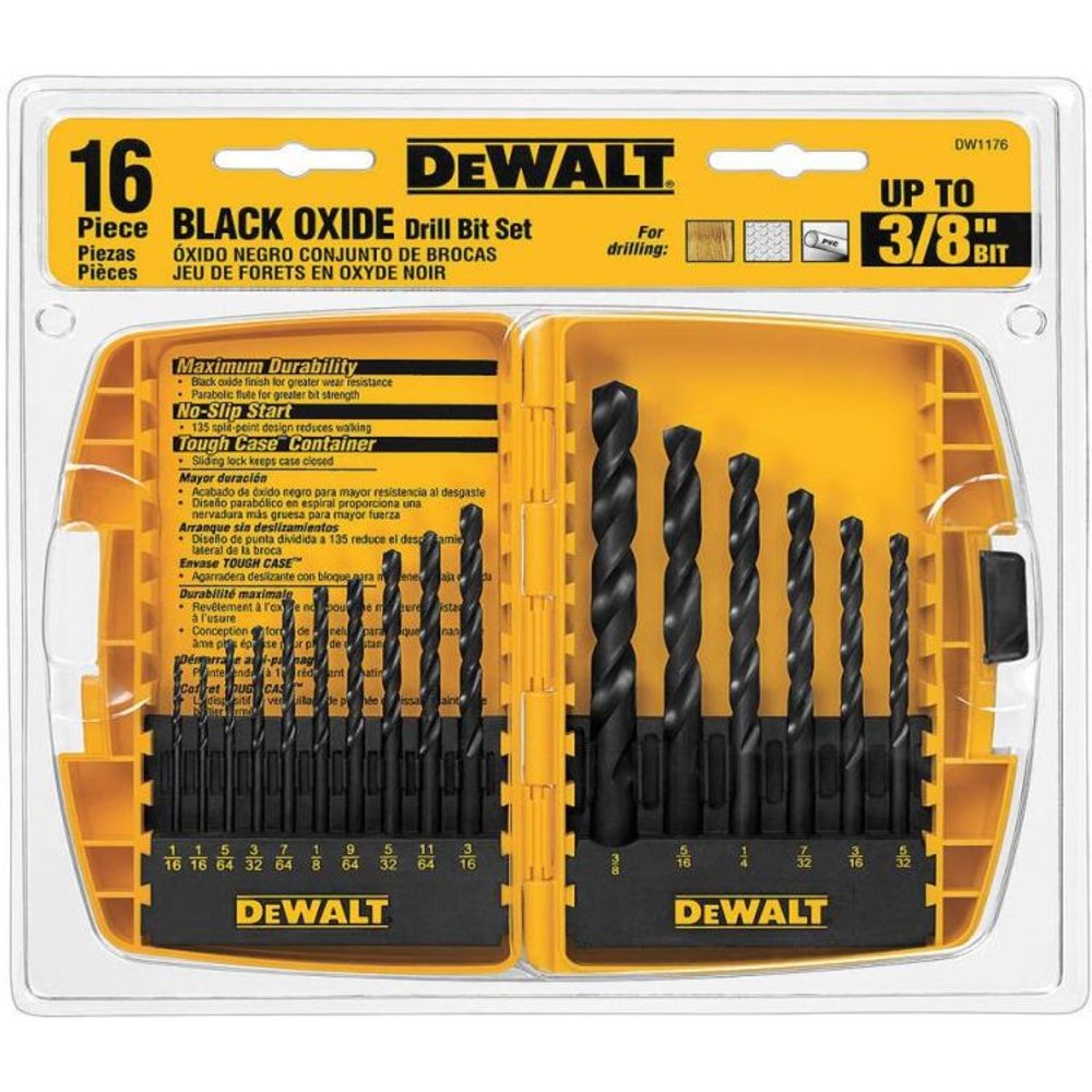 Black & Decker-Dewalt 1177  Black Oxide Drill Bit Set 20-Pi