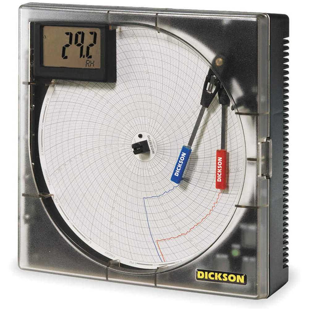 Dickson TH8P2 Temperature and Humidity Chart Recorder, 8 Inch 1/7 Day