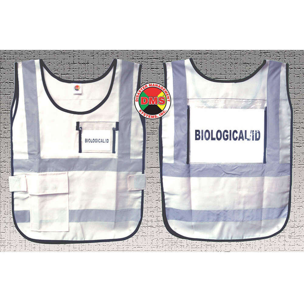 Safety Vest, White, Nylon