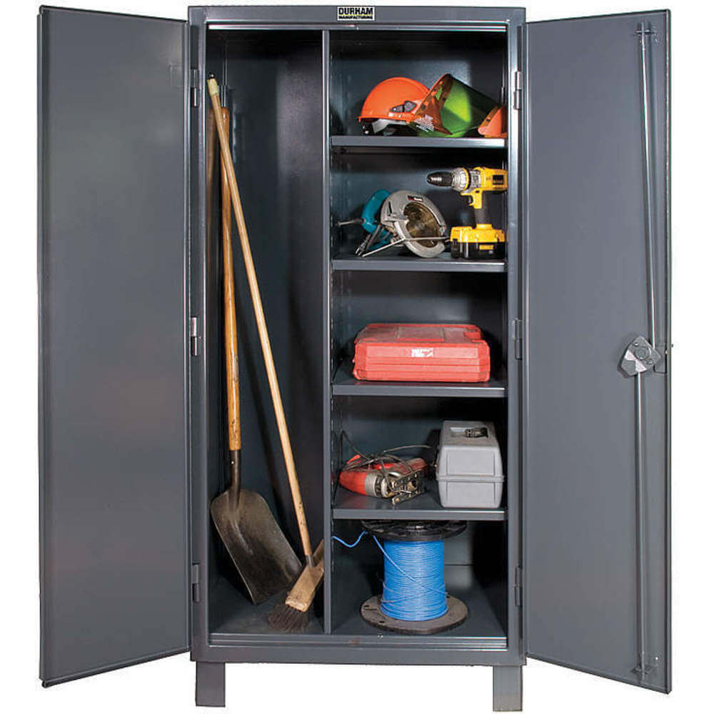 18 Length x 36 Width x 72 Height Durham 14 Gauge Welded Steel Flush Door Style Storage