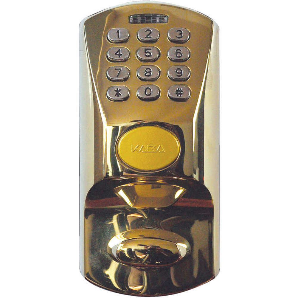 E-Plex 1502 Electronic Pushbutton Keyless Lock - Deadbolt - 605 - w/Key Override