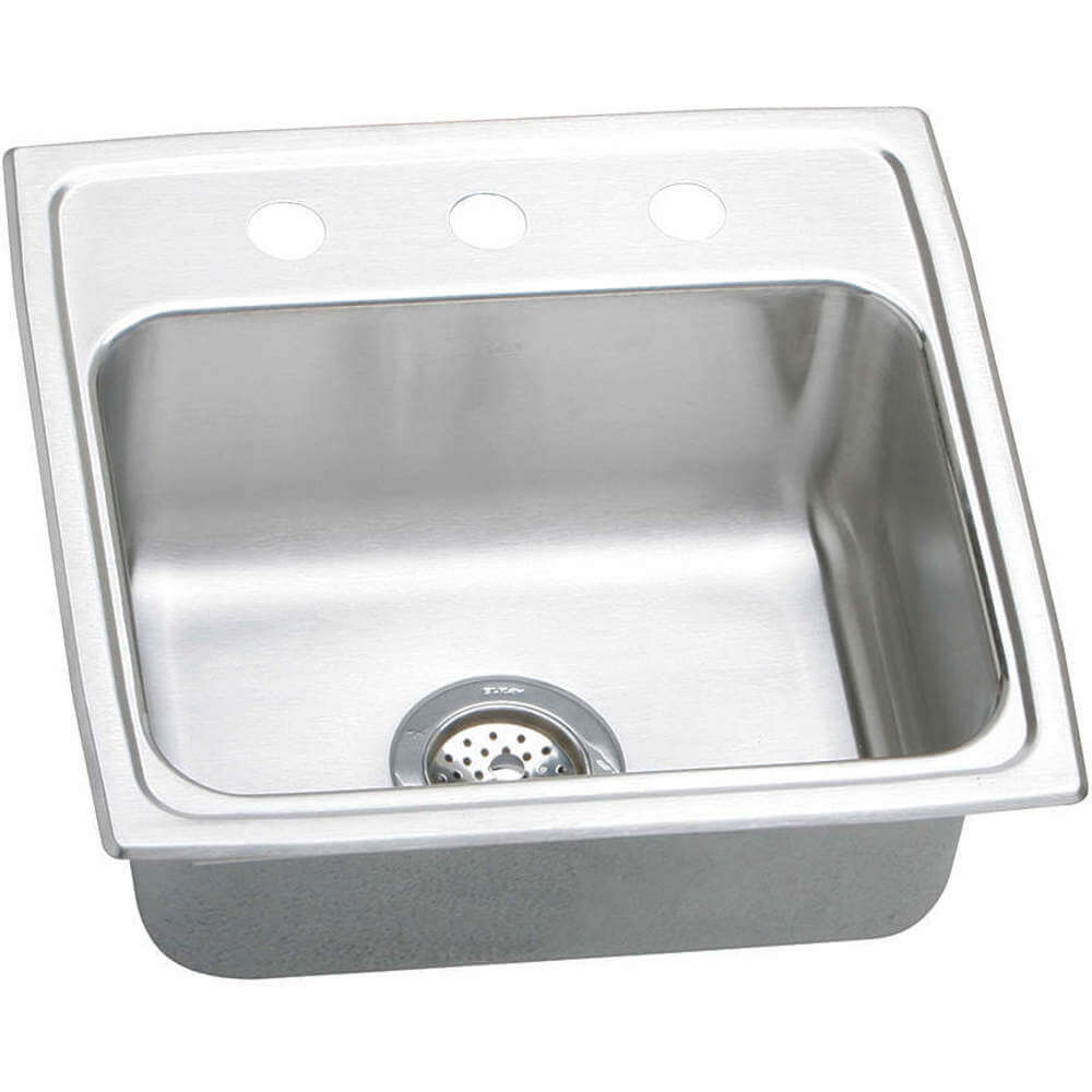 Elkay LRAD1918553 Dropin Sink With Faucet Ledge 19 Inch Length