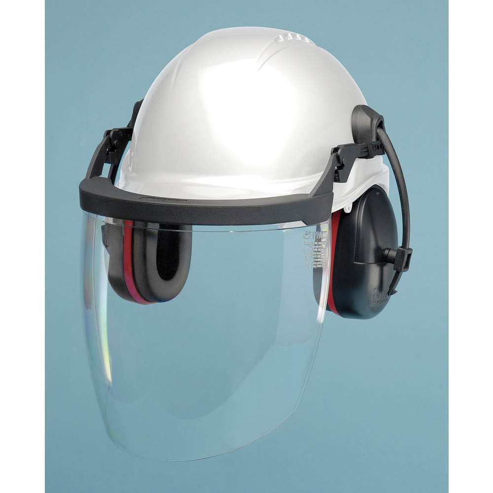 Details about   ELVEX Proguard Helmet CU-20LAB White Suspension Hard Hat Muffs Type 1 Class E 