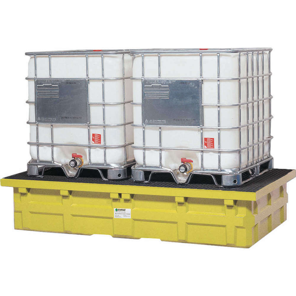 IBC Containment Unit, 385 Gallon Spill Capacity, Yellow, HDPE