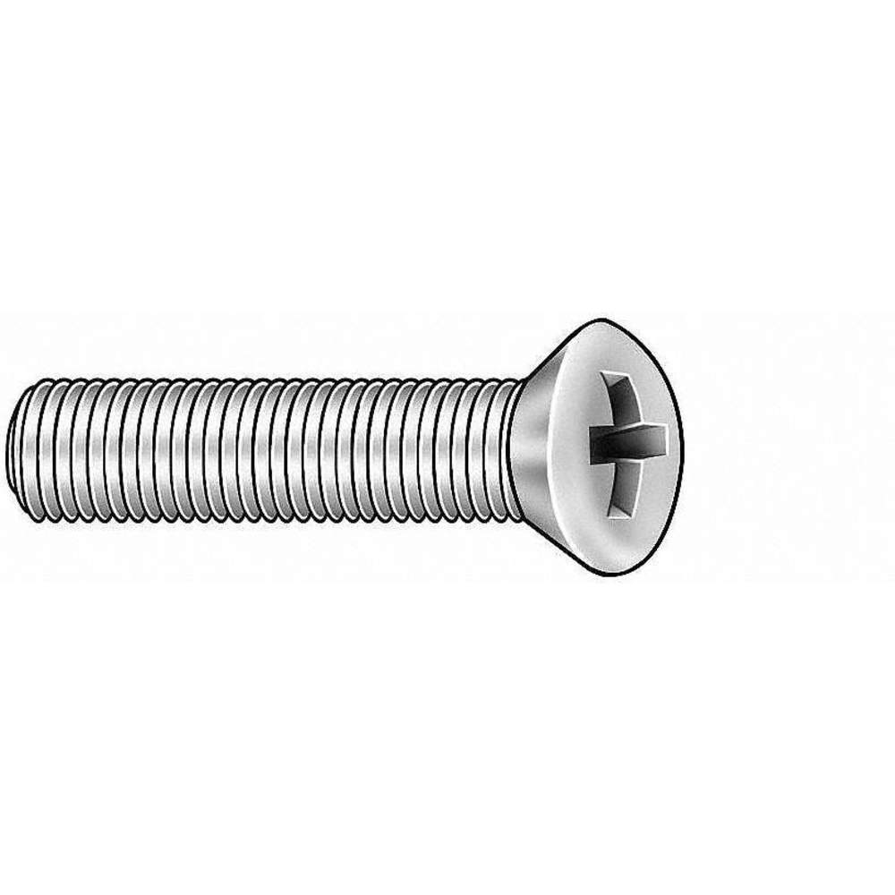 U51320.019.0100 | Machine Screw Oval Stainless Steel 10-24 x 1 Length ...