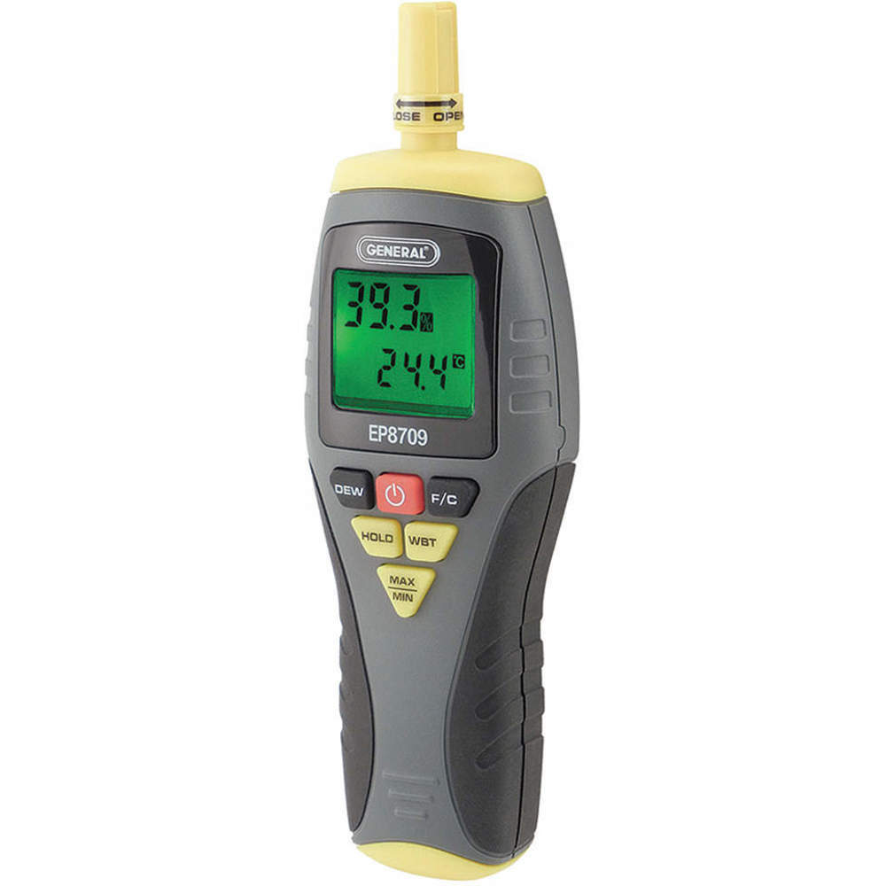 General Tools EP8709 Thermocouple / RTD / Bimetal Thermometers Style (Psychrometer): Hand Held