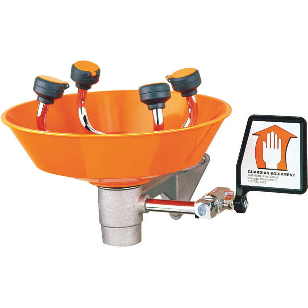 Eye/Face Wash, Wall Mounted, Plastic Bowl