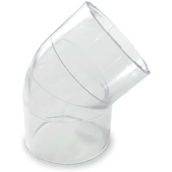 Elbow 45 Degree 4 Inch Solvent Pvc Clear