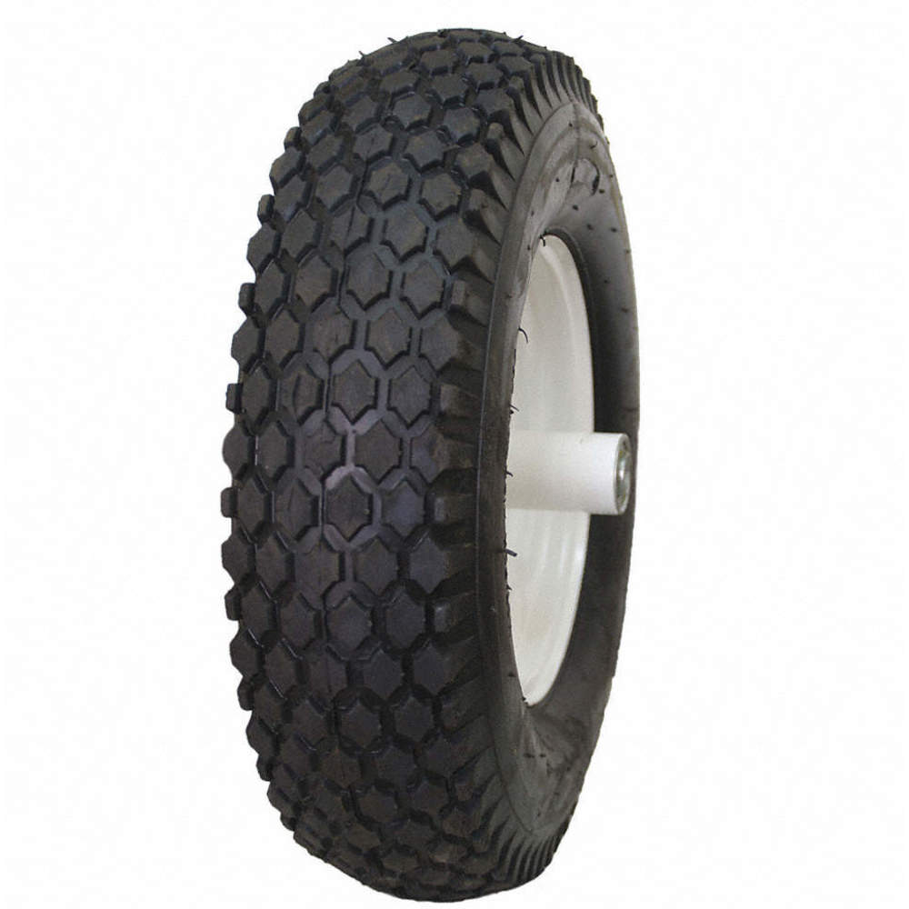 Hi-Run Wheelbarrow Tire Assembly, 4.80/4.00-8 4PR Rib Tire and