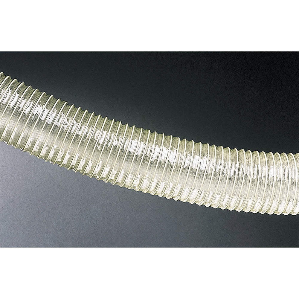 Thermoplastic Urethane Industrial Ducting Hose with 2.0 Bend Radius Hi-Tech Duravent 25 ft 0338-0200-0001-60 Clear 